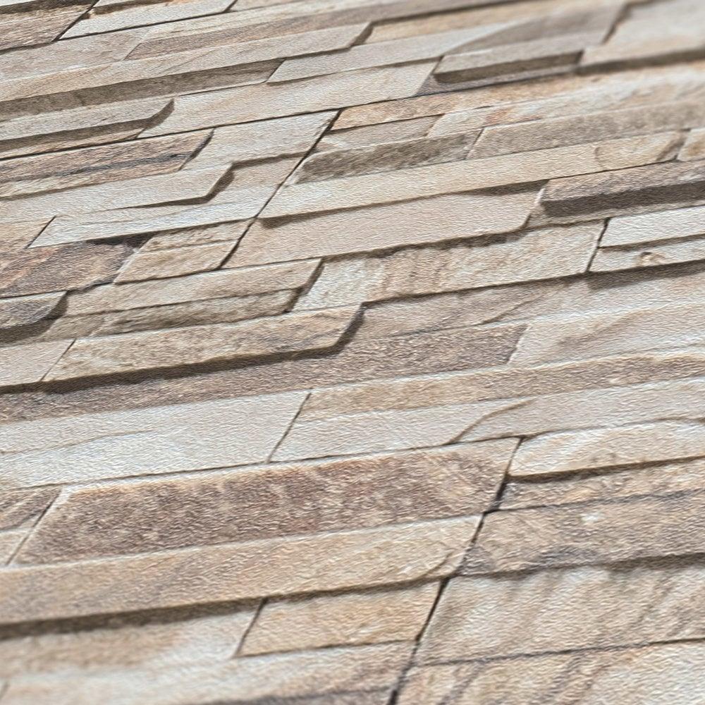 Galerie BB51151 The Bricks And More Graceful Granite Motif Beige Wallpaper BB51151 Beige Wallpaper