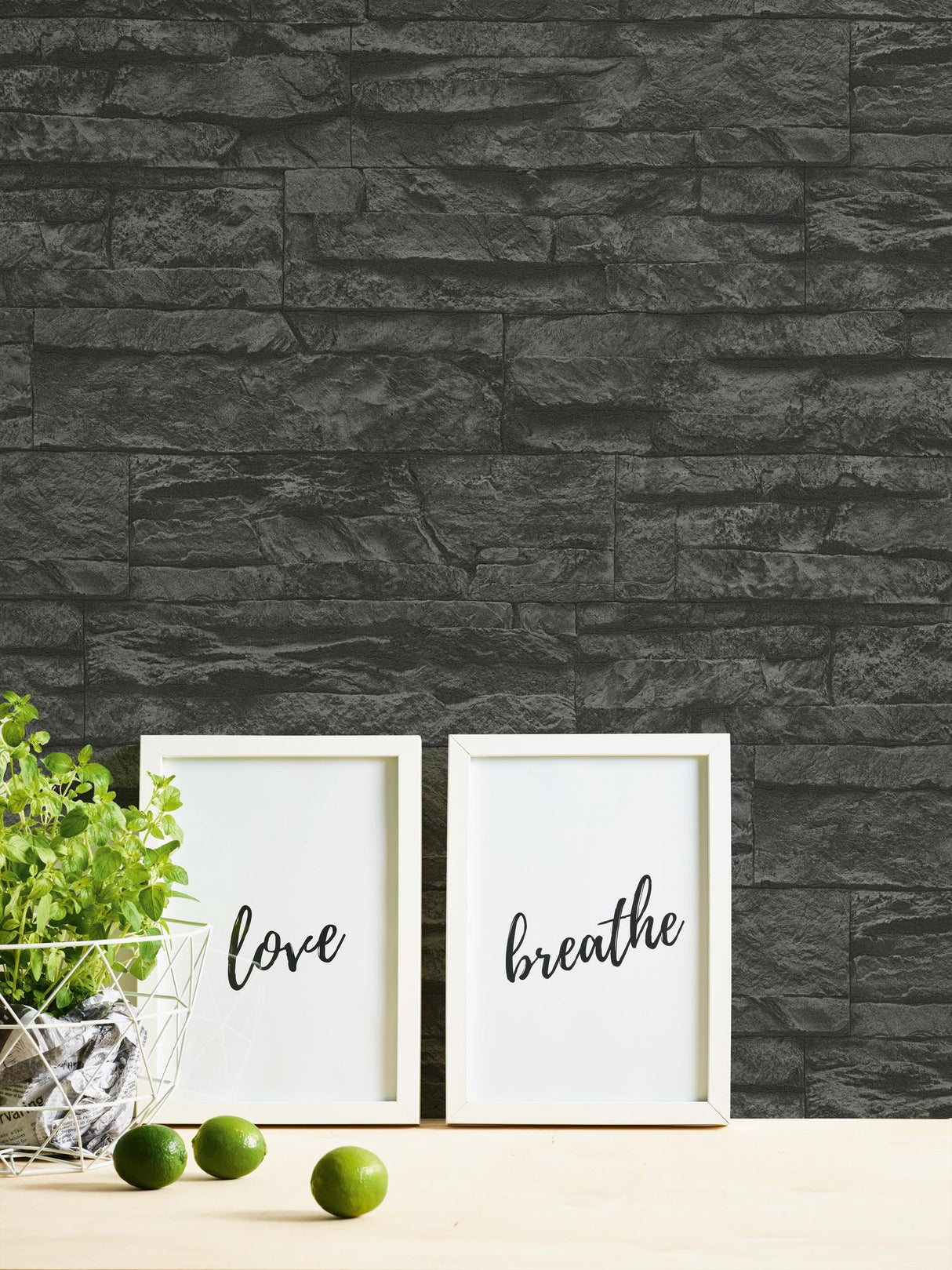 Galerie BB51153 The Bricks And More Graceful Granite Motif Silver Grey Wallpaper BB51153 Silver Grey Wallpaper
