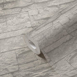 Galerie BB51154 The Bricks And More Graceful Granite Motif Silver Grey Wallpaper BB51154 Silver Grey Wallpaper