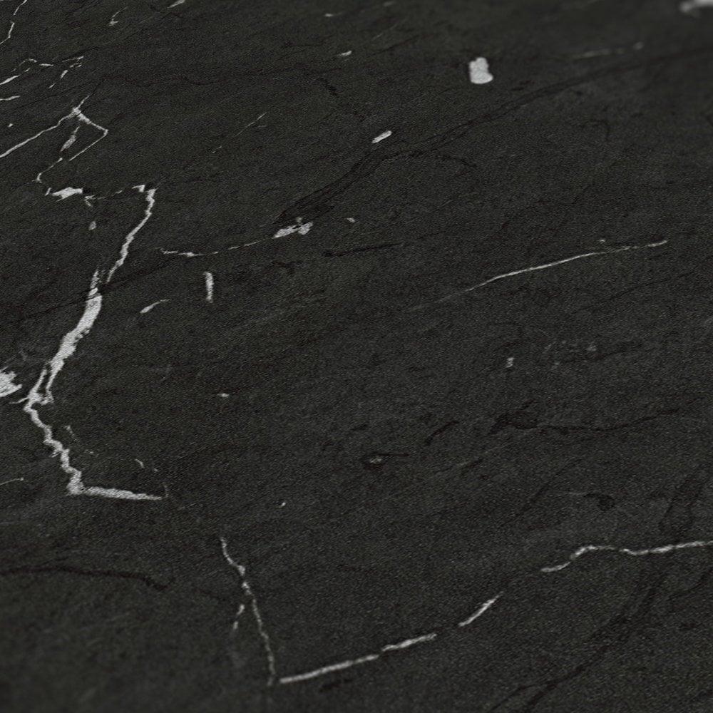 Galerie BB51157 The Bricks And More Luxurious Marble Motif Black Wallpaper BB51157 Black Wallpaper
