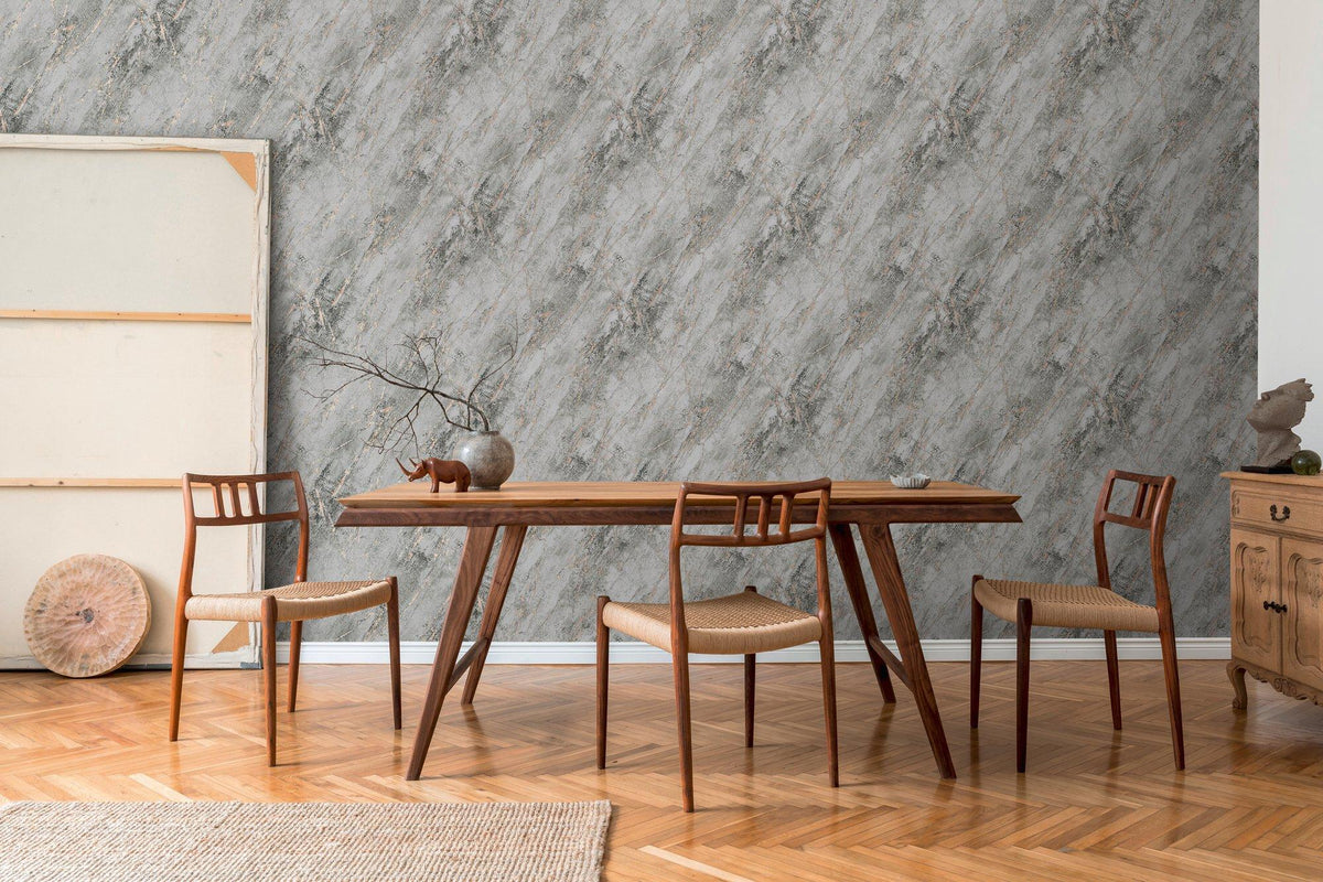 Galerie BB51161 The Bricks And More Luxurious Marble Motif Silver Grey Wallpaper BB51161 Silver Grey Wallpaper