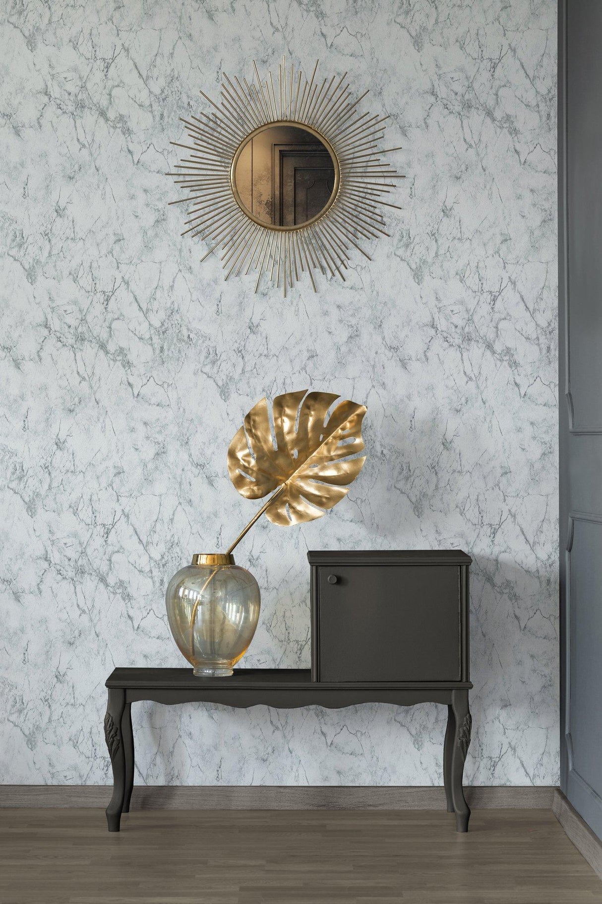 Galerie BB51165 The Bricks And More Gentle Beauty Motif Silver Grey Wallpaper BB51165 Silver Grey Wallpaper