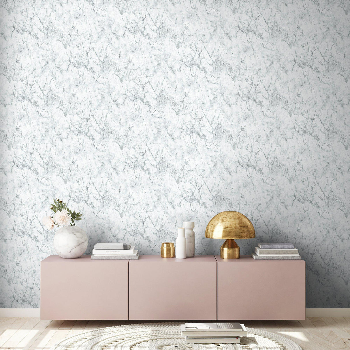 Galerie BB51165 The Bricks And More Gentle Beauty Motif Silver Grey Wallpaper BB51165 Silver Grey Wallpaper