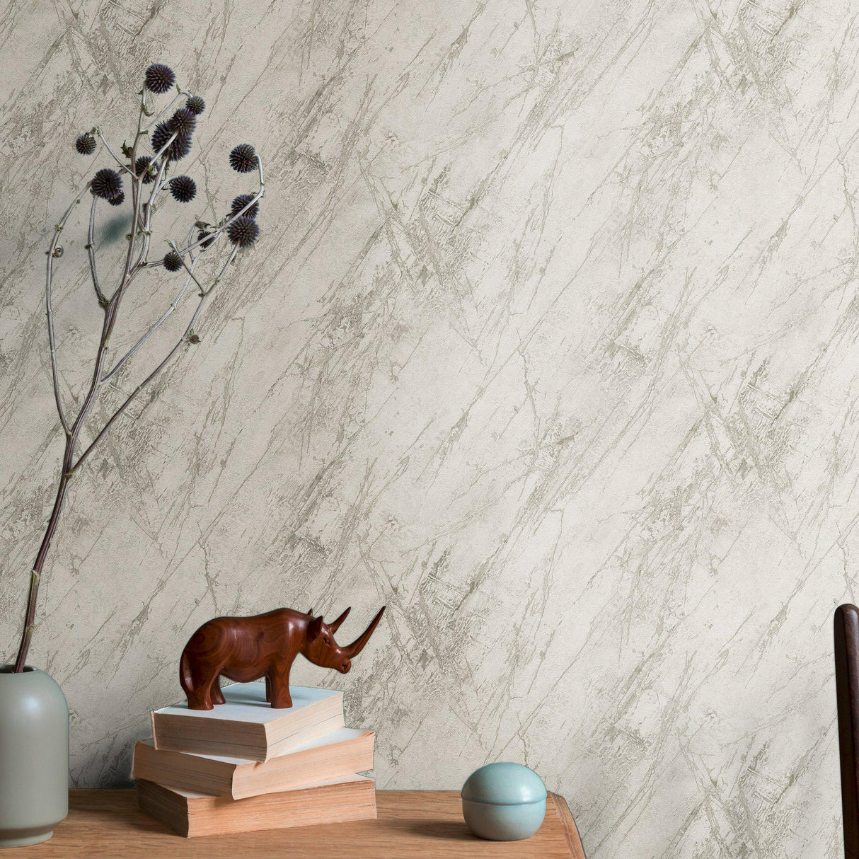 Galerie BB51162 The Bricks And More Luxurious Marble Motif Silver Grey Wallpaper BB51162 Silver Grey Wallpaper