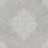 Galerie CM2483 Lustre Damask Silver Grey Wallpaper CM2483 Silver Grey Wallpaper
