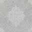Galerie CM2483 Lustre Damask Silver Grey Wallpaper CM2483 Silver Grey Wallpaper