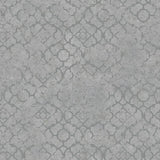 Galerie DWP0246-03 Aged Quatrefoil Silver Grey Wallpaper