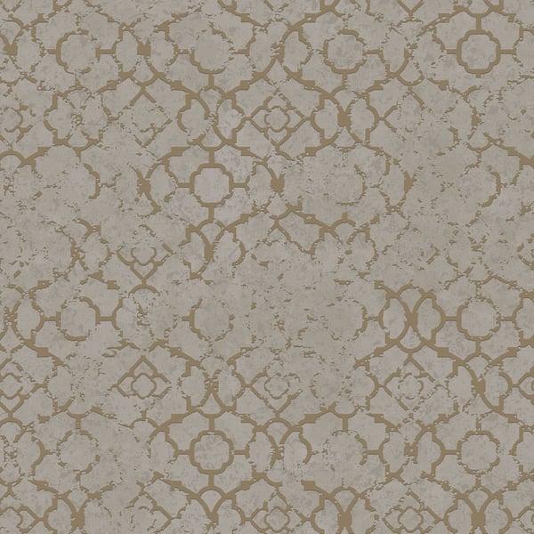 Galerie DWP0246-06 Aged Quatrefoil Gold Wallpaper