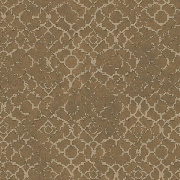 Galerie DWP0246-07 Aged Quatrefoil Gold Wallpaper