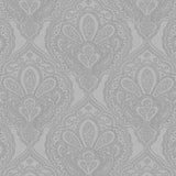 Galerie DWP0247-03 Emporium Mehndi Damask Silver Grey Wallpaper DWP0247-03 Silver Grey Wallpaper