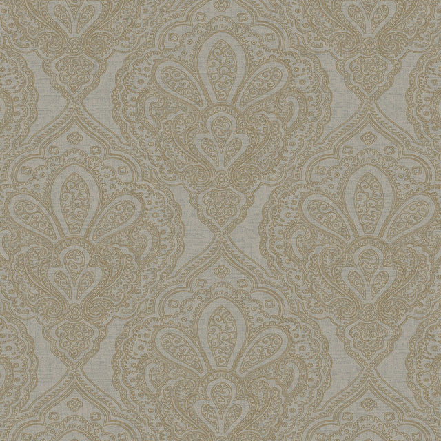 Galerie DWP0247-06 Emporium Mehndi Damask Gold Wallpaper DWP0247-06 Gold Wallpaper