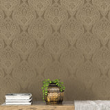 Galerie DWP0247-07 Emporium Mehndi Damask Gold Wallpaper DWP0247-07 Gold Wallpaper