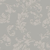 Galerie DWP0250-03 Emporium Acanthus trail Silver Grey Wallpaper DWP0250-03 Silver Grey Wallpaper