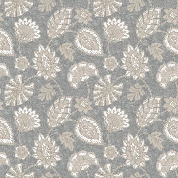 Galerie DWP0351-04 Flower Fan Silver Grey Wallpaper