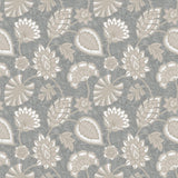 Galerie DWP0351-04 Elegance Flower Fan Silver Grey Wallpaper DWP0351-04 Silver Grey Wallpaper