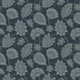 Galerie DWP0351-06 Elegance Flower Fan Blue Wallpaper DWP0351-06 Blue Wallpaper