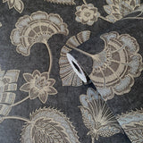 Galerie DWP0351-06 Elegance Flower Fan Blue Wallpaper DWP0351-06 Blue Wallpaper