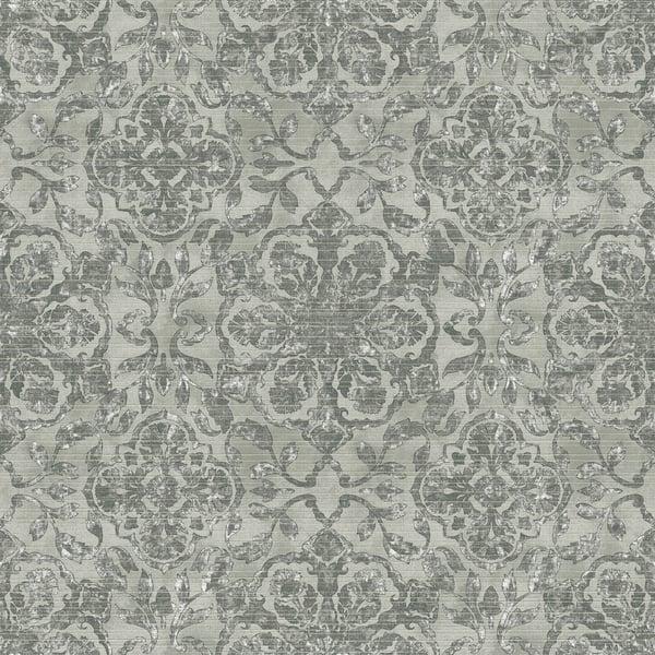 Galerie DWP0353-04 Floral Stripe Green Wallpaper