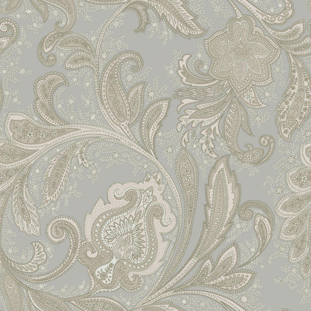 Galerie DWP0355-04 Elegance Paisley Silver Grey Wallpaper DWP0355-04 Silver Grey Wallpaper