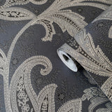 Galerie DWP0355-05 Elegance Paisley Silver Grey Wallpaper DWP0355-05 Silver Grey Wallpaper