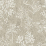Galerie DWP0361-06 Zen Floating Foliage Silver Grey Wallpaper DWP0361-06 Silver Grey Wallpaper
