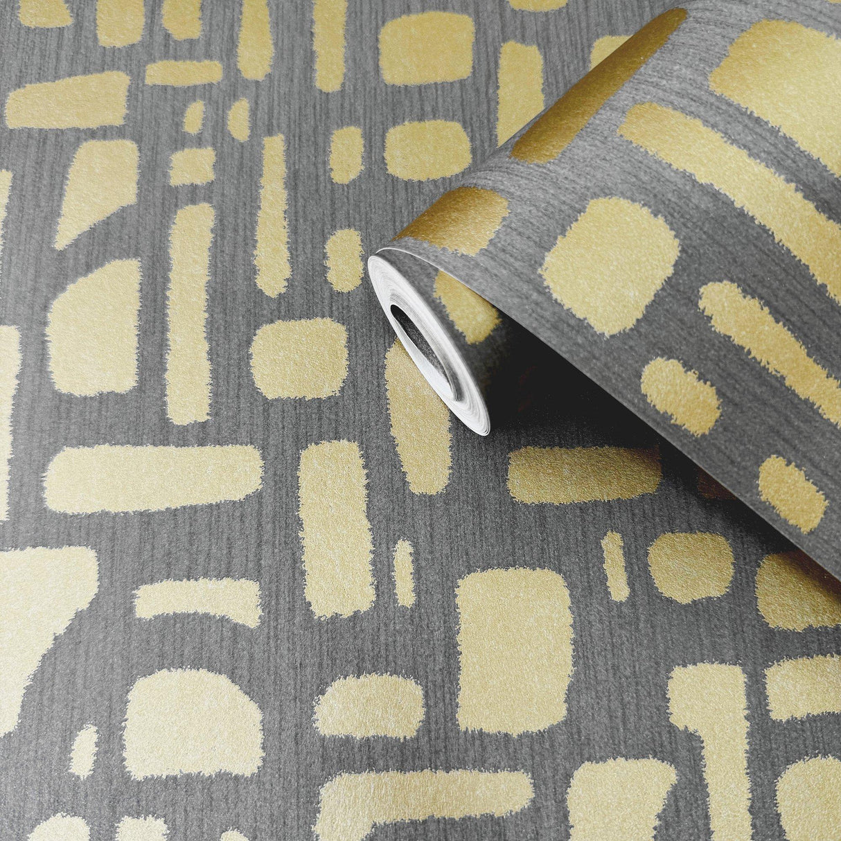 Galerie DWP0364-03 Zen Chunky Geo Gold Wallpaper DWP0364-03 Gold Wallpaper