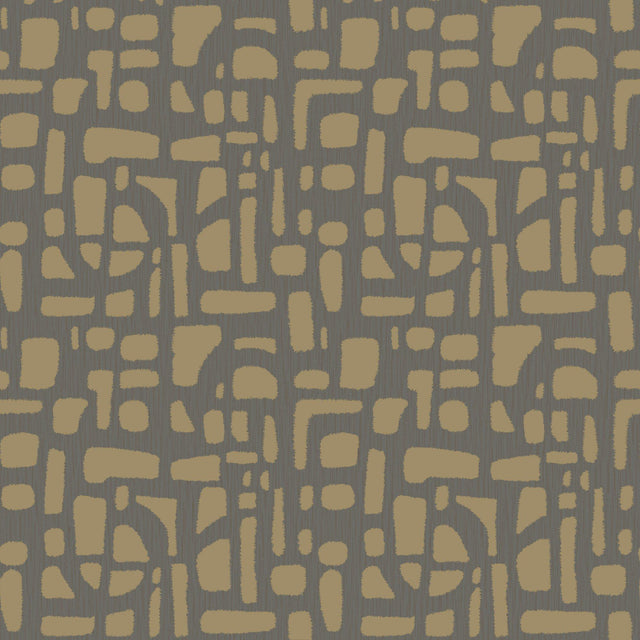 Galerie DWP0364-03 Zen Chunky Geo Gold Wallpaper DWP0364-03 Gold Wallpaper