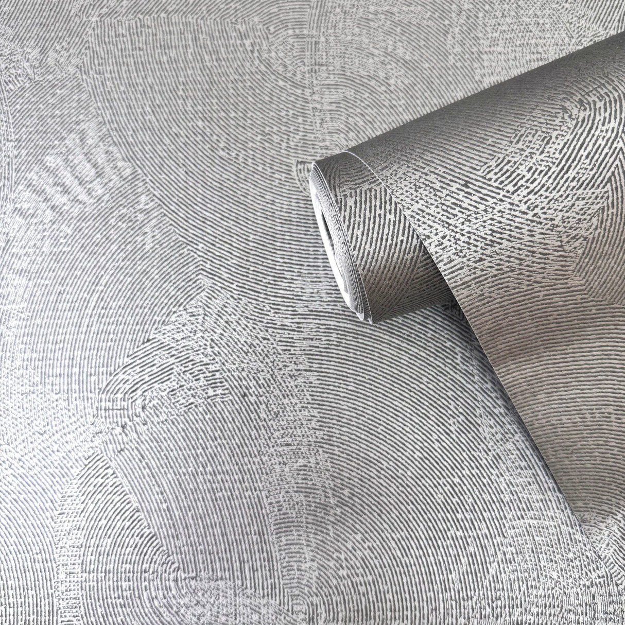 Galerie DWP0366-07 Zen Plaster Fan Silver Grey Wallpaper DWP0366-07 Silver Grey Wallpaper
