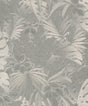 Galerie EN3330214 Eden Metallic Jungle Leaves Silver Grey Wallpaper EN3330214 Silver Grey Wallpaper