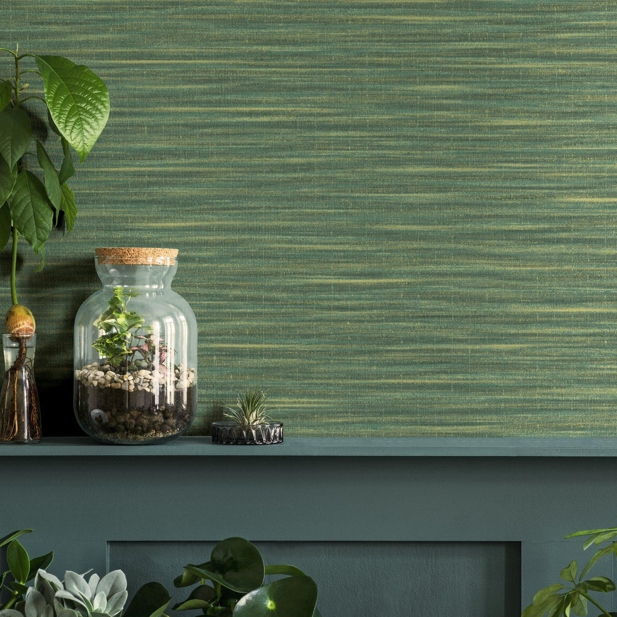 Galerie EN3331714 Eden Weave Green Wallpaper EN3331714 Green Wallpaper