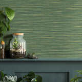 Galerie EN3331714 Eden Weave Green Wallpaper EN3331714 Green Wallpaper