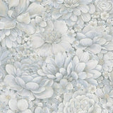 Galerie EN3395314 Floral Texture Silver Grey Wallpaper