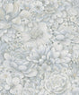 Galerie EN3395314 Eden Floral Texture Silver Grey Wallpaper EN3395314 Silver Grey Wallpaper