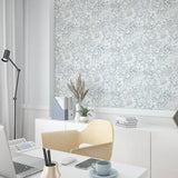 Galerie EN3395314 Eden Floral Texture Silver Grey Wallpaper EN3395314 Silver Grey Wallpaper