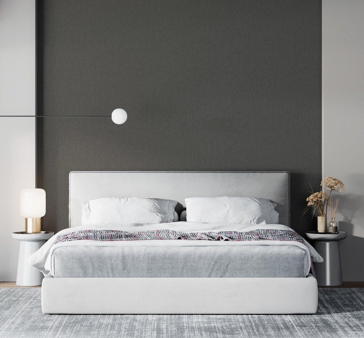 Galerie EN3396714 Eden Linen Silver Grey Wallpaper EN3396714 Silver Grey Wallpaper