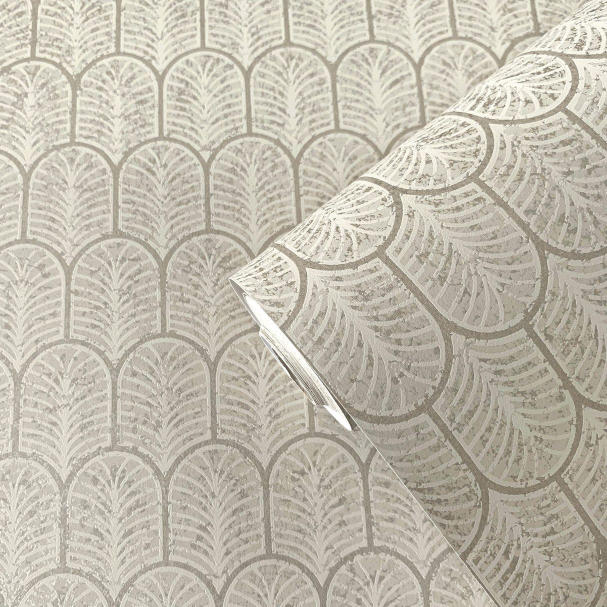 Galerie F-VL6003 Lustre Geo Arch Cream Wallpaper F-VL6003 Cream Wallpaper