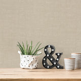 Galerie FS72019 Fusion Linen Effect Textured Beige Wallpaper FS72019 Beige Wallpaper
