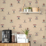 Galerie G12242 Kitchen Recipes Novelty Beige Wallpaper G12242 Beige Wallpaper