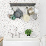 Galerie G12262 Kitchen Recipes Floral White Wallpaper G12262 White Wallpaper