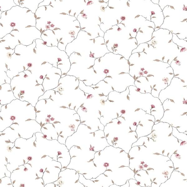 Galerie G12264 Floral White Wallpaper