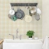 Galerie G12271 Kitchen Recipes Check Plaid Beige Wallpaper G12271 Beige Wallpaper