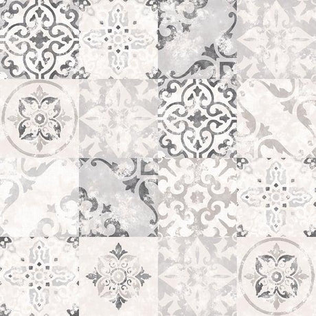 Galerie G12290 Tile Brick Stone Silver Grey Wallpaper