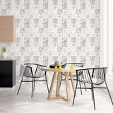 Galerie G12290 Kitchen Recipes Tile Brick Stone Silver Grey Wallpaper G12290 Silver Grey Wallpaper