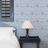 Galerie G23037 Deauville 2 Deauville Boat Motif Blue Wallpaper G23037 Blue Wallpaper