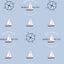 Galerie G23037 Deauville 2 Deauville Boat Motif Blue Wallpaper G23037 Blue Wallpaper
