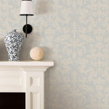 Galerie G34112 Nordic Elements Damask Silver Grey Wallpaper G34112 Silver Grey Wallpaper