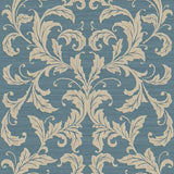 Galerie G34111 Damask Blue Wallpaper