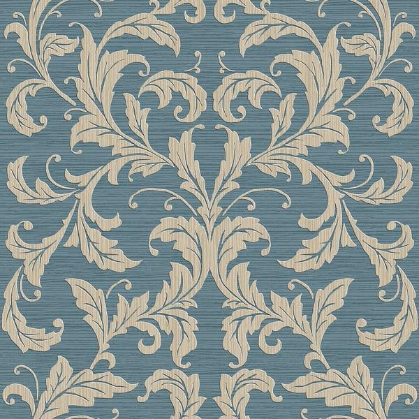Galerie G34111 Damask Blue Wallpaper