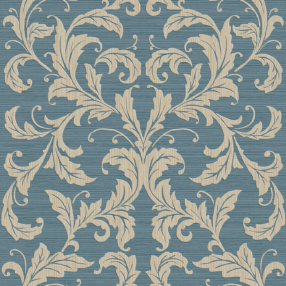 Galerie G34111 Nordic Elements Damask Blue Wallpaper G34111 Blue Wallpaper