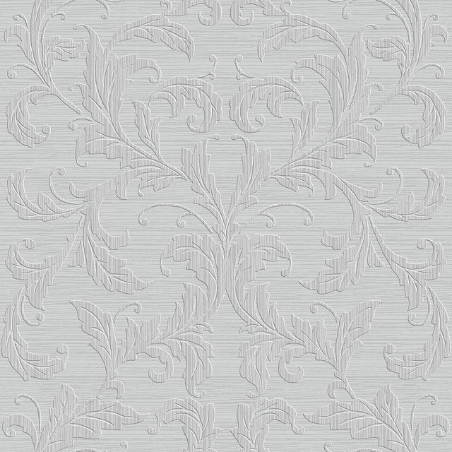 Galerie G34115 Nordic Elements Damask Silver Grey Wallpaper G34115 Silver Grey Wallpaper